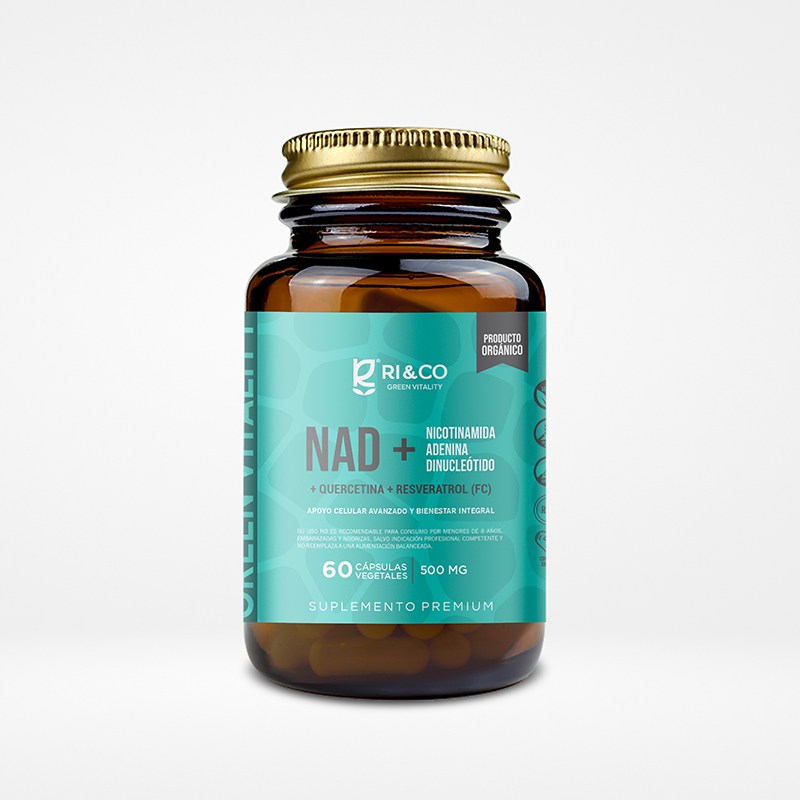 NAD+ Quercetina y Trans-Resveratrol 60 Cápsulas Ri&Co