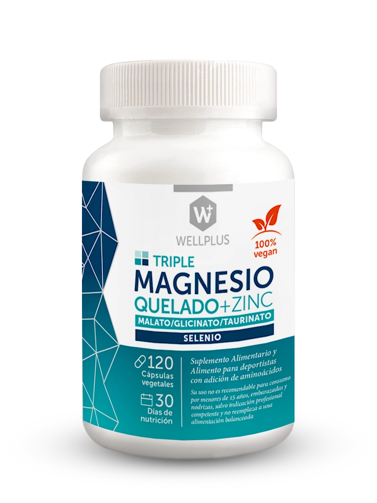 Triple Magnesio Quelado + Zinc 120 cápsulas