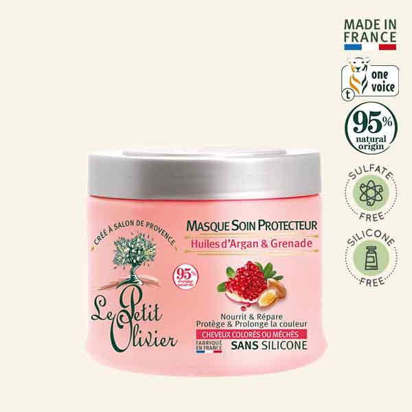 Mascara cabello teñido argán granada