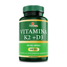 K2 D3 softgel 500 mg.