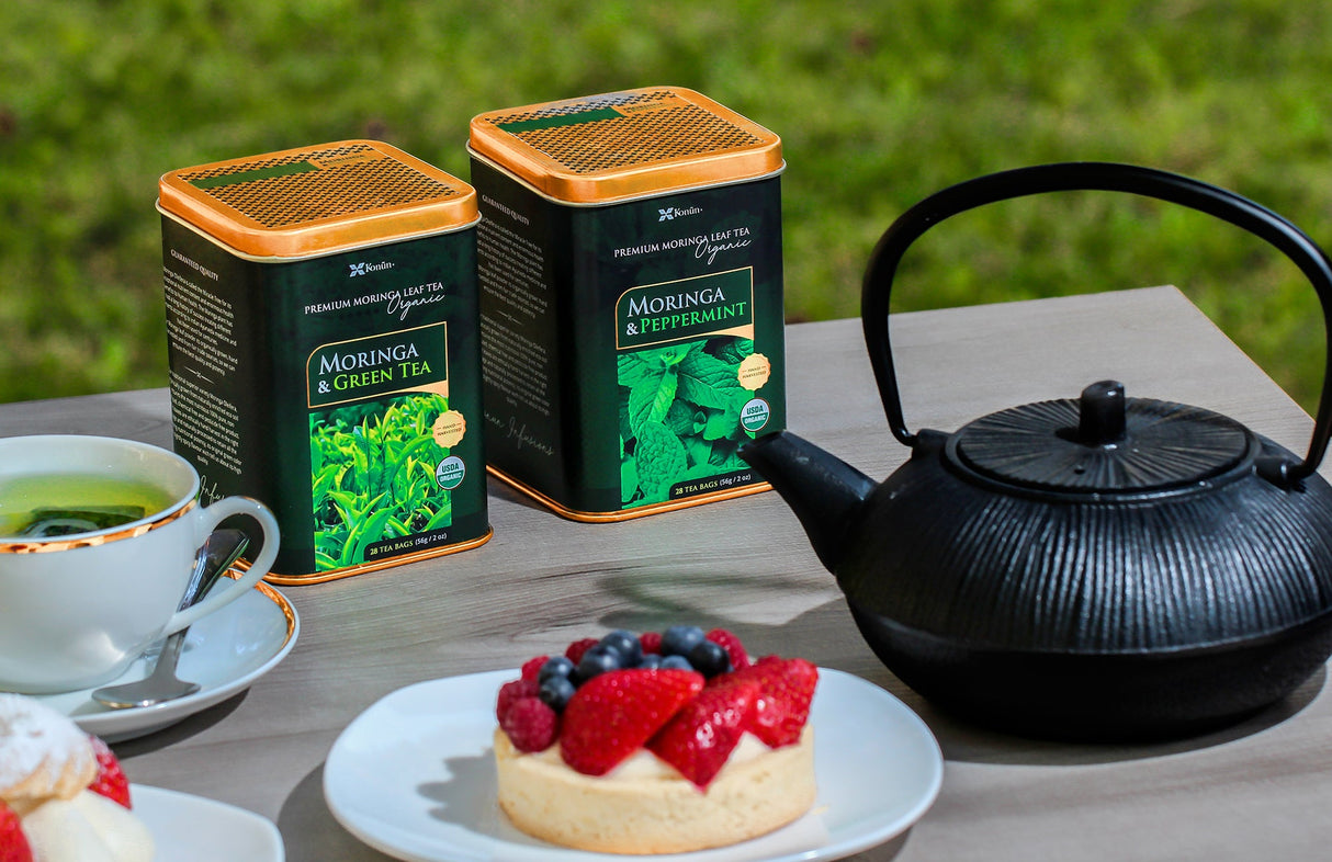 Infusión moringa menta