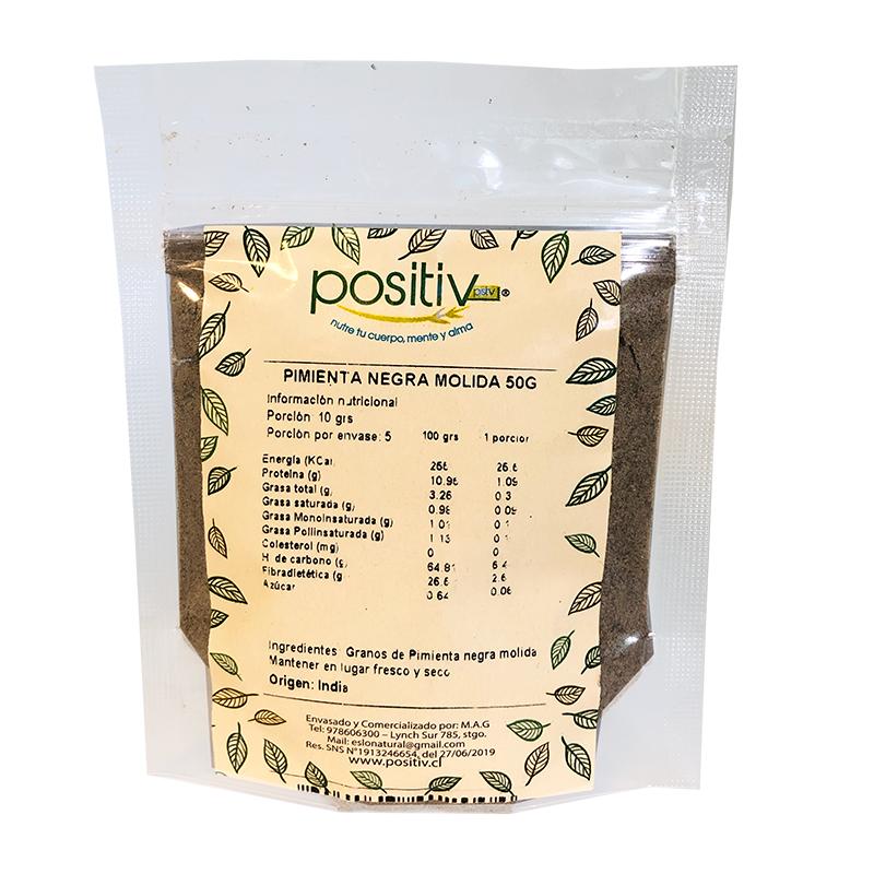 Pimienta negra molida 50 grs