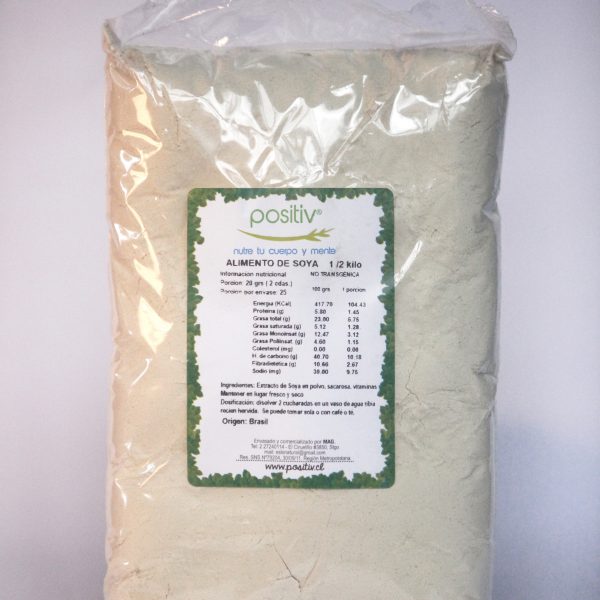 Alimento de soya vitaminizada no transgénica