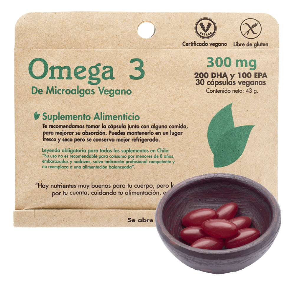 Omega 3 microalga vegano 300 mg.
