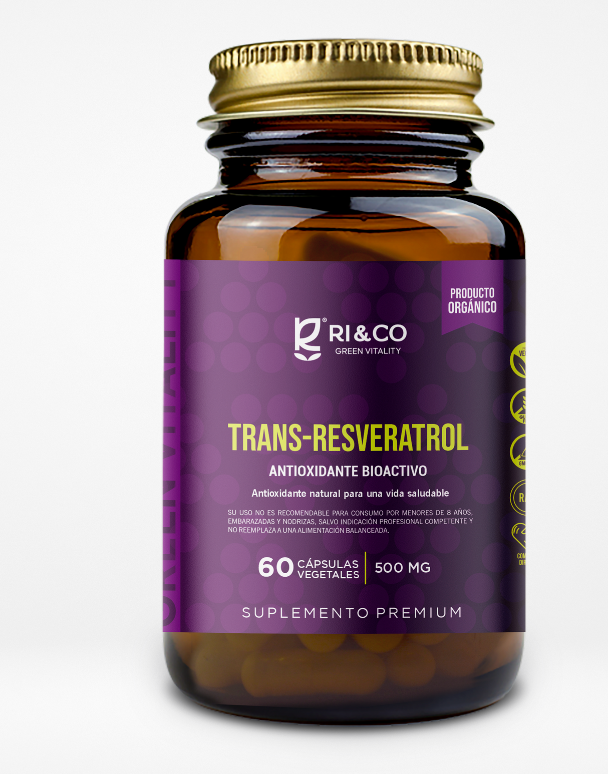 Trans-Resveratrol 60 caps.  Ri&Co