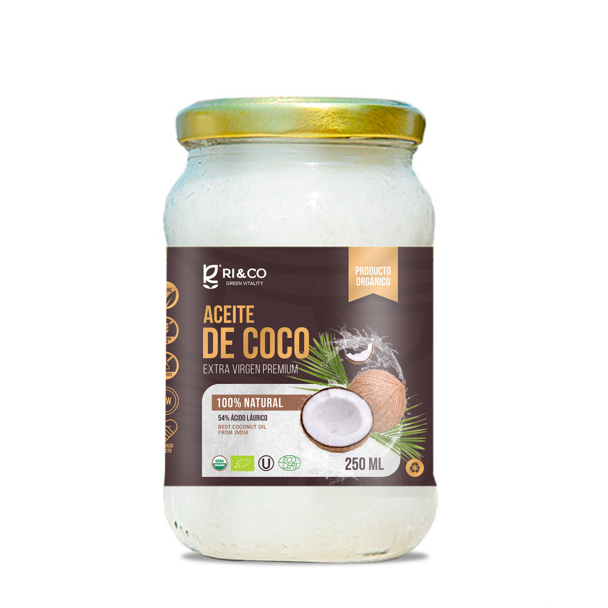Aceite de coco 250 ml. Ri&Co