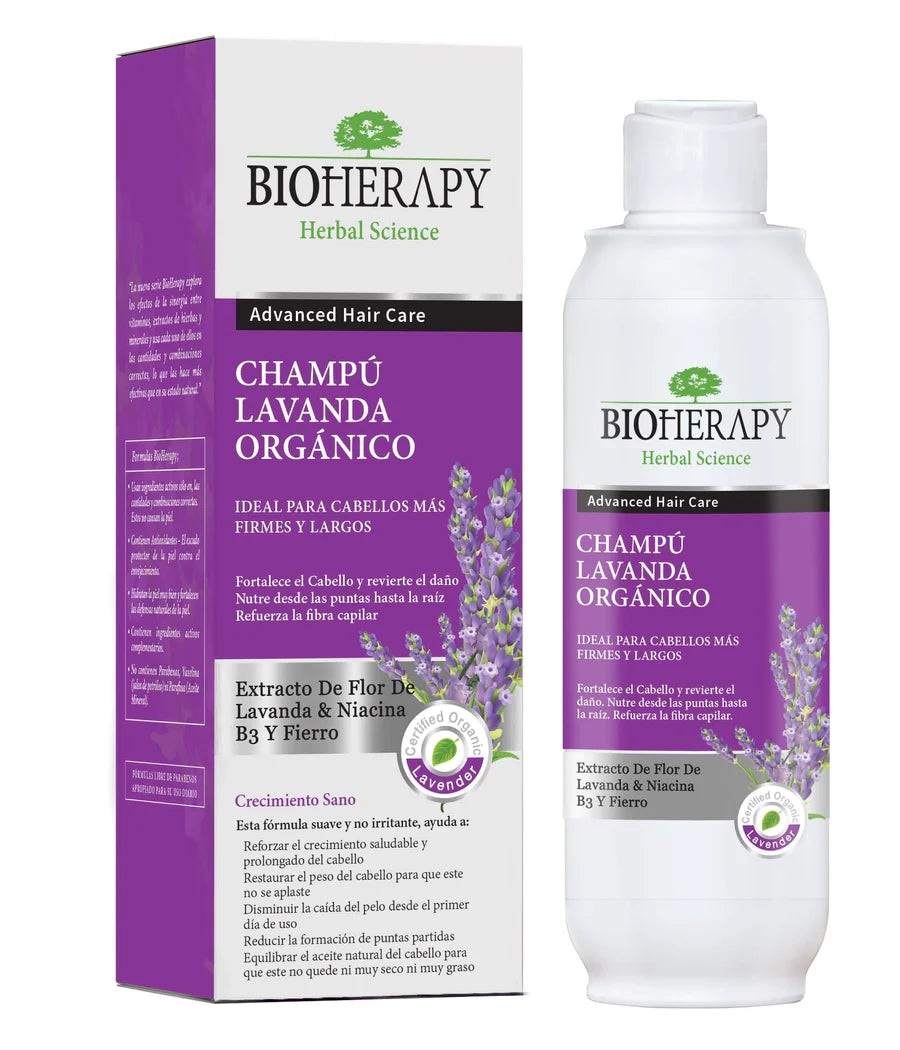 Shampoo lavanda orgánico cabello normal