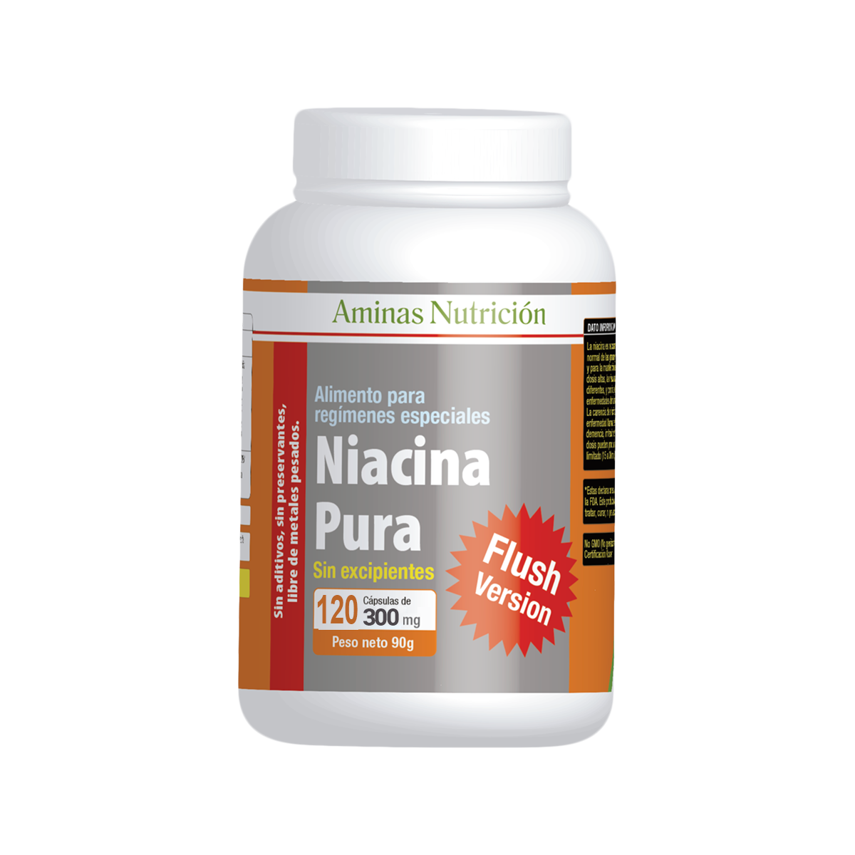 Niacina pura 300 mg. flush