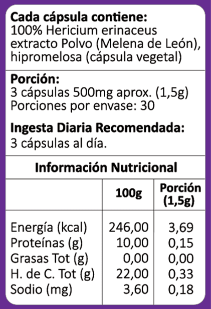 Melena de león capsulas