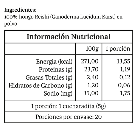 Reishi polvo