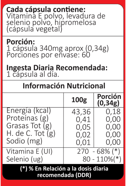 Vitamina E y selenio