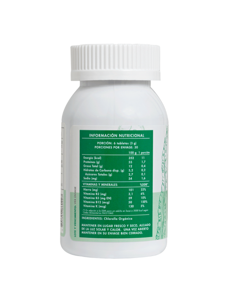 Chlorella orgánica 500 mg