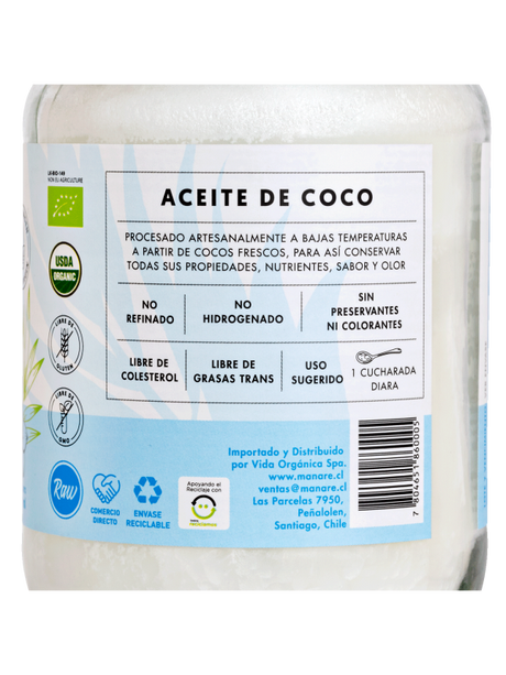 Aceite coco orgánico raw