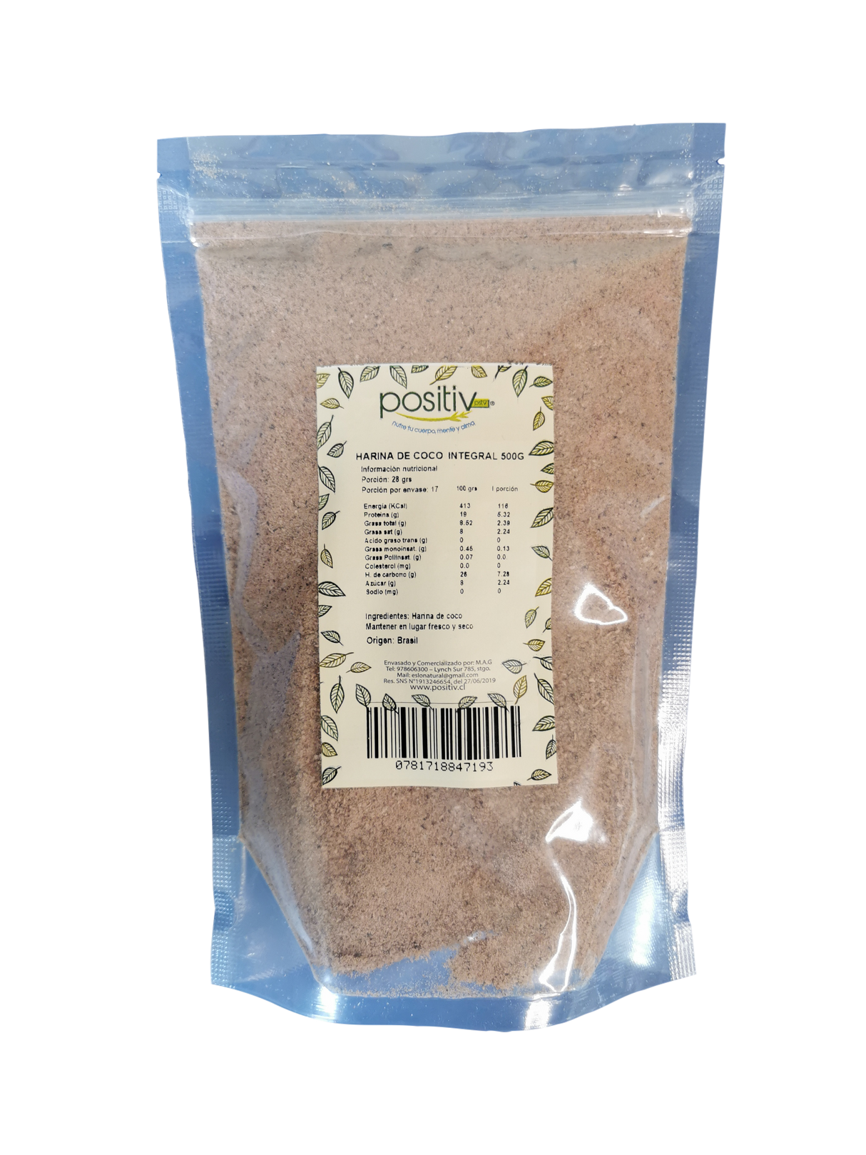 Harina de coco integral