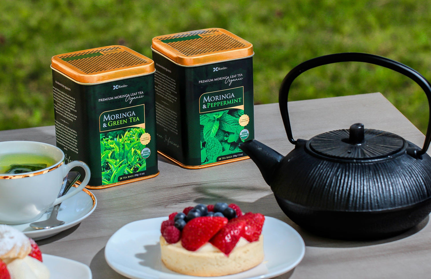 Infusión moringa te verde